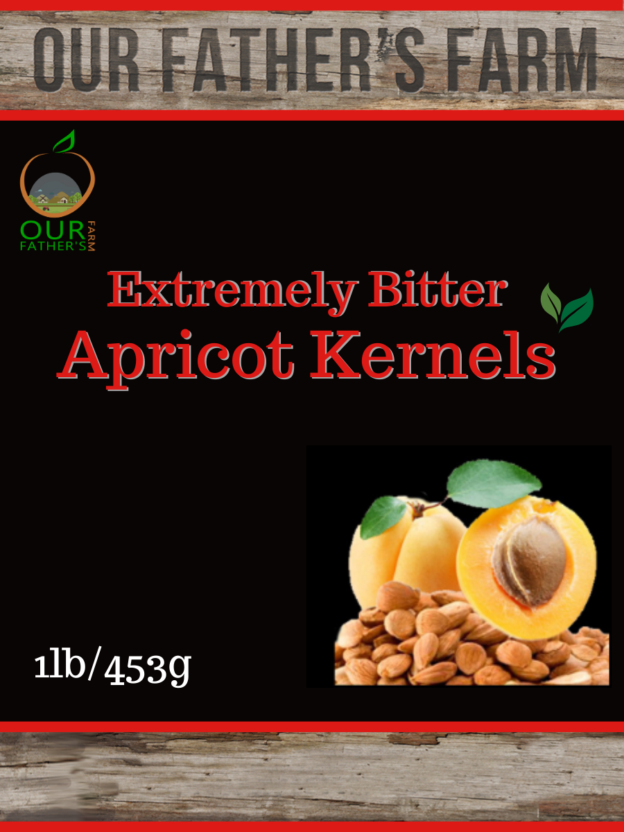 1LB / 454G -EXTREMELY BITTER RAW APRICOT KERNELS