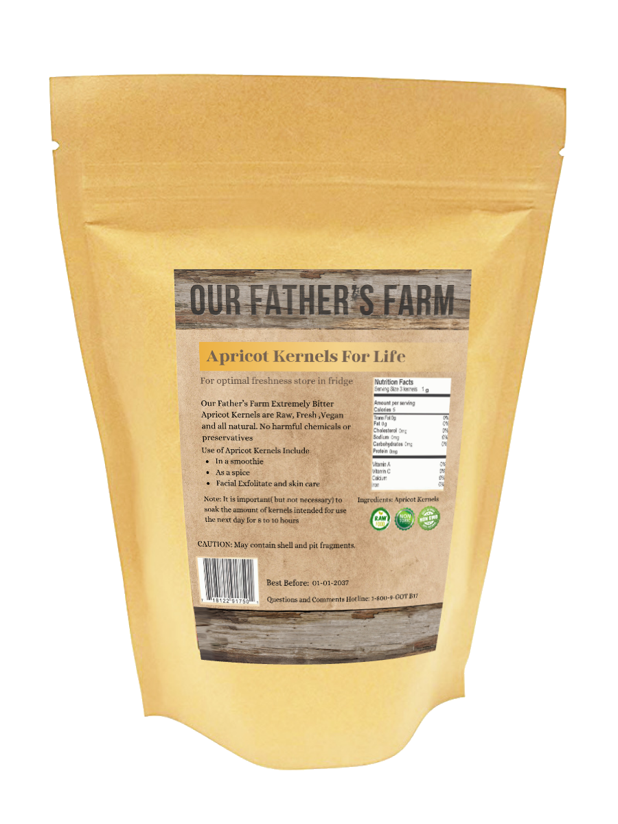 1/2LB / 227G -EXTREMELY BITTER RAW APRICOT KERNELS